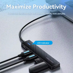 Hub USB 3.2 VENTION | 5 en 1 | 4 PUERTOS USB 3.0 | 01 PUERTO USB C | 10 Gbps