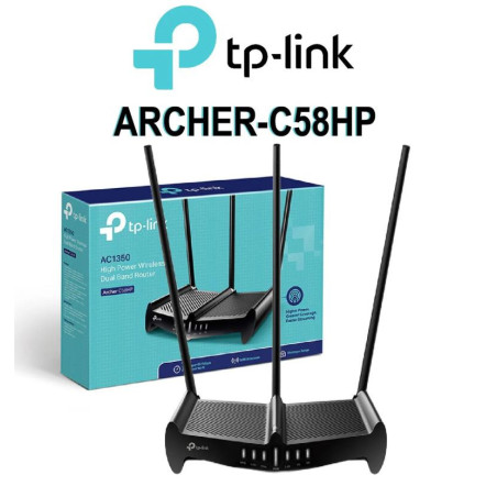 Router Inalámbrico Alta Potencia TP-LINK AC1350 Archer C58HP, Doble Banda, 9 DBI❗❗ROMPEMUROS