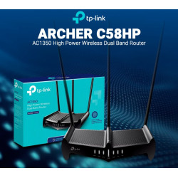 Router Inalámbrico Alta Potencia TP-LINK AC1350 Archer C58HP, Doble Banda, 9 DBI❗❗ROMPEMUROS