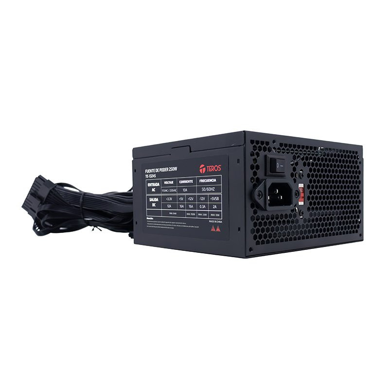 FUENTE DE PODER TEROS | TE-1324S | FORMATO ATX | 250W | 115V / 230V