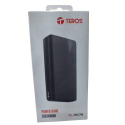 Powerbank TEROS TE-7057N | 20000MAh | USB-A | USB-C | negro ❗20000MAH❗