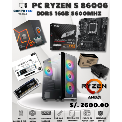 PC RYZEN 5 8600G | DDR5 16GB 5600MHZ |PLACA MSI A620AM-B EVO |SSD M2 NVME 512GB