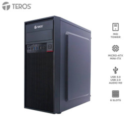 Case Teros TE-1319G | Mid Tower | 450W | USB 3.0 / 2.0 🔻BAHIA PARA LECTOR DE DISCOS🔻