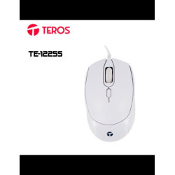 MOUSE OPTICO TEROS TE-1225S | CONEXION USB | BLANCO