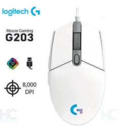 MOUSE LOGITECH G G203 LIGHTSYNC RGB 8000 DPI | USB | WHITE |