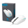 MOUSE LOGITECH G G203 LIGHTSYNC RGB 8000 DPI | USB | WHITE |