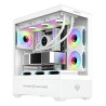 CASE GAMER MACHINE | MICRONICS 6 VENTILADORES ARGB | BLANCO | VIDRIO TEMPRANO LATERAL FRONTAL
