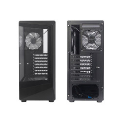 CASE GAMER TEROS TE-1321G | MID TOWER | USB 3.0 / USB 2.0 | AUDIO | VENTILADOR ARGB | NEGRO