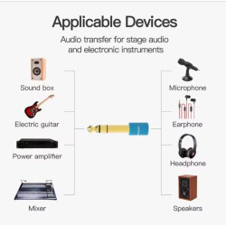 ADAPTADOR DE AUDIO PLUG 6.5mm a JACK 3.5mm