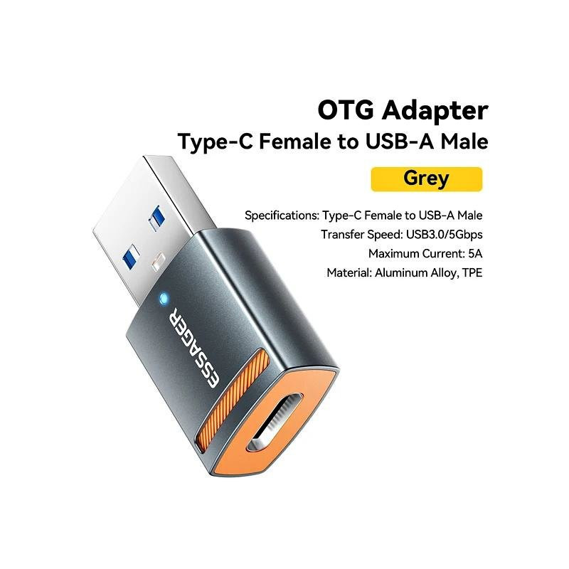 ADAPTADOR USB (macho) a USB-C 3.0 (hembra) | ESSAGER