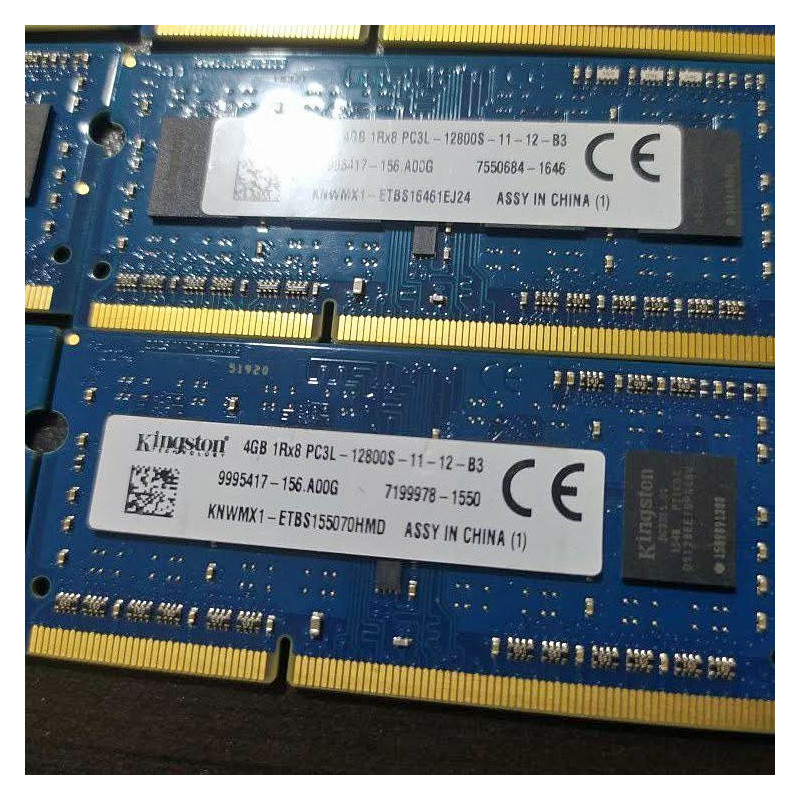 Memoria Ram DDR3 (PC3L) 4GB bus ❗1600 MHZ❗ para laptop ❗KINGSTON❗SEMINUEVO