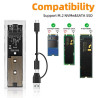 CASE PARA SSD M2 NVME/SATA A USB/USB C