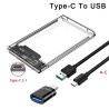 Case de disco duro 2.5(laptop) a USB 3.0+ USB TIPO C