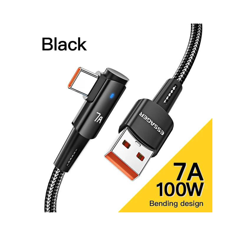 CABLE USB C a USB 90° GRADO | 2m | 7A, CARGA RAPIDA