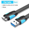 CABLE USB 3.0 PARA DISCO DURO EXTERNO | 1m | flat