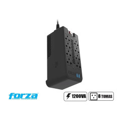 ESTABILIZADOR DE VOLTAJE FORZA 1200VA FVR-1222USB  | 600 WATTS - 8 TOMAS